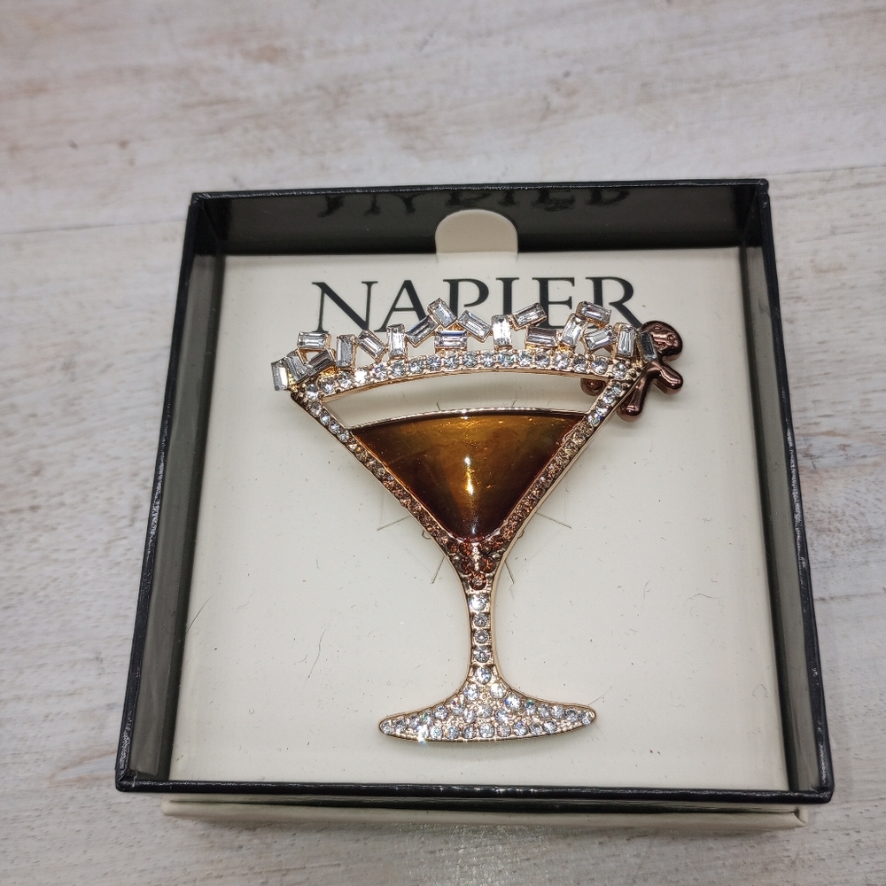 Napier Christmas Gingerbread Martini Pin